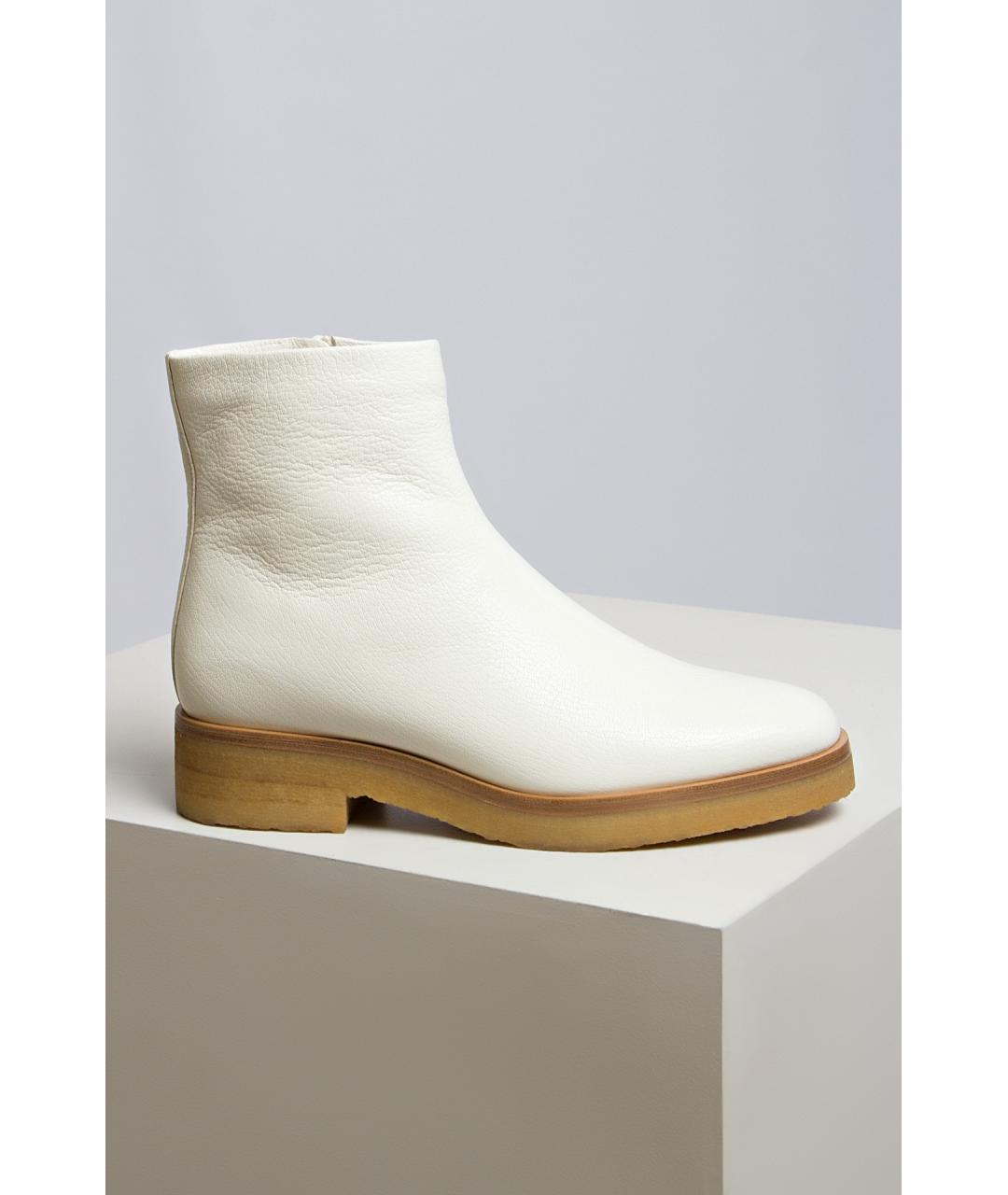 THE ROW Белые кожаные ботинки, фото 4