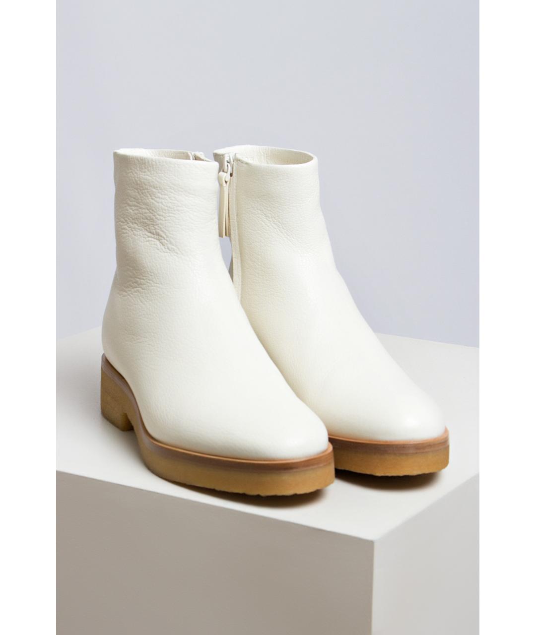 THE ROW Белые кожаные ботинки, фото 5