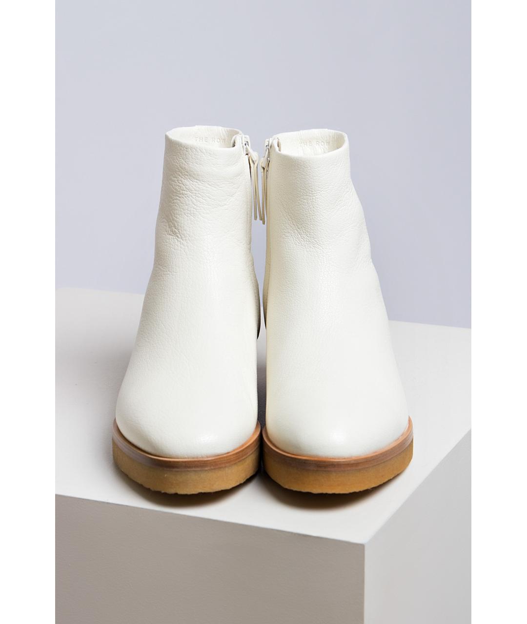 THE ROW Белые кожаные ботинки, фото 2