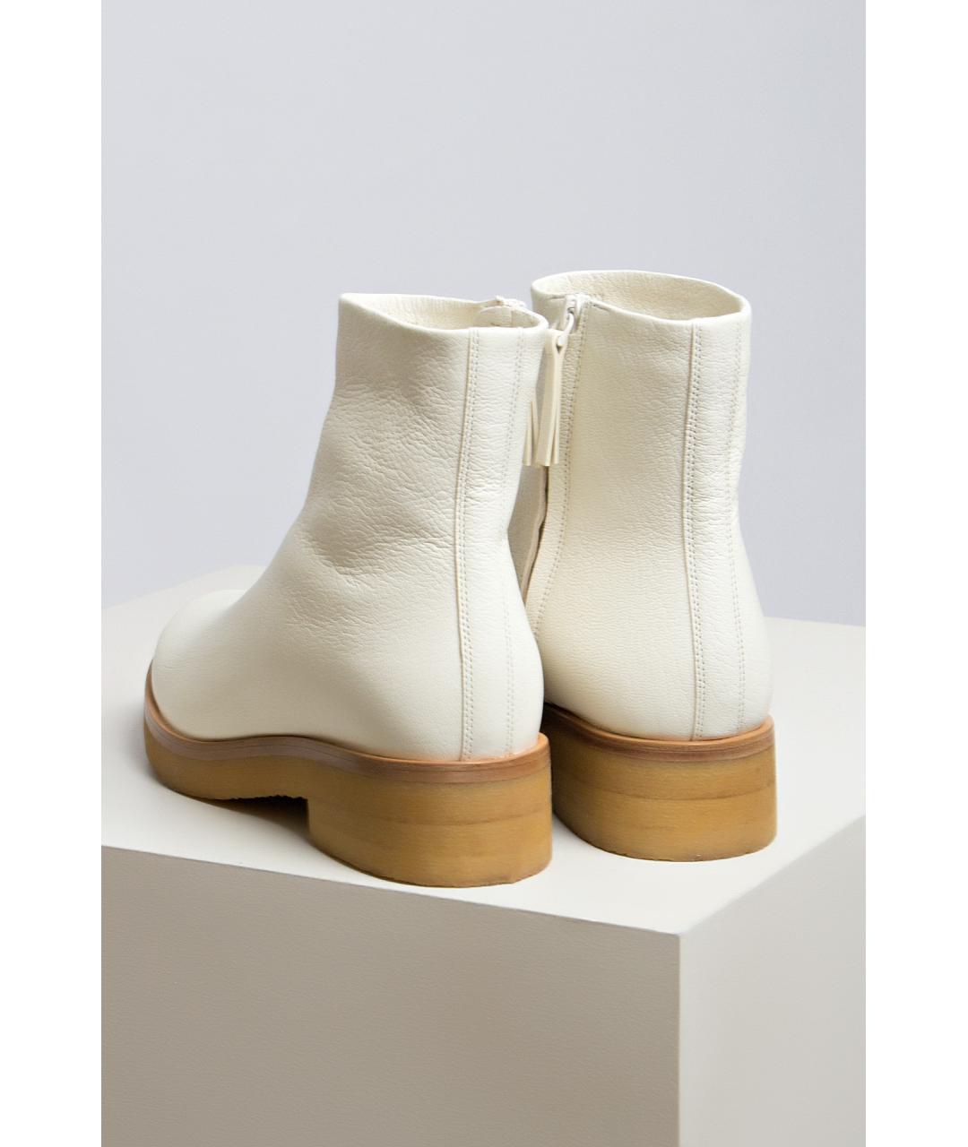 THE ROW Белые кожаные ботинки, фото 3