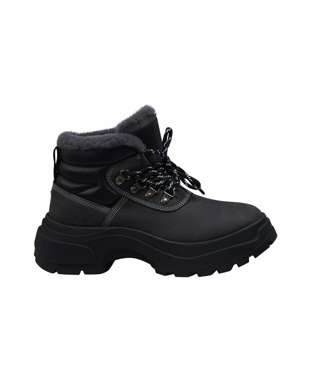 MAISON MARGIELA Серые кожаные ботинки, фото 1