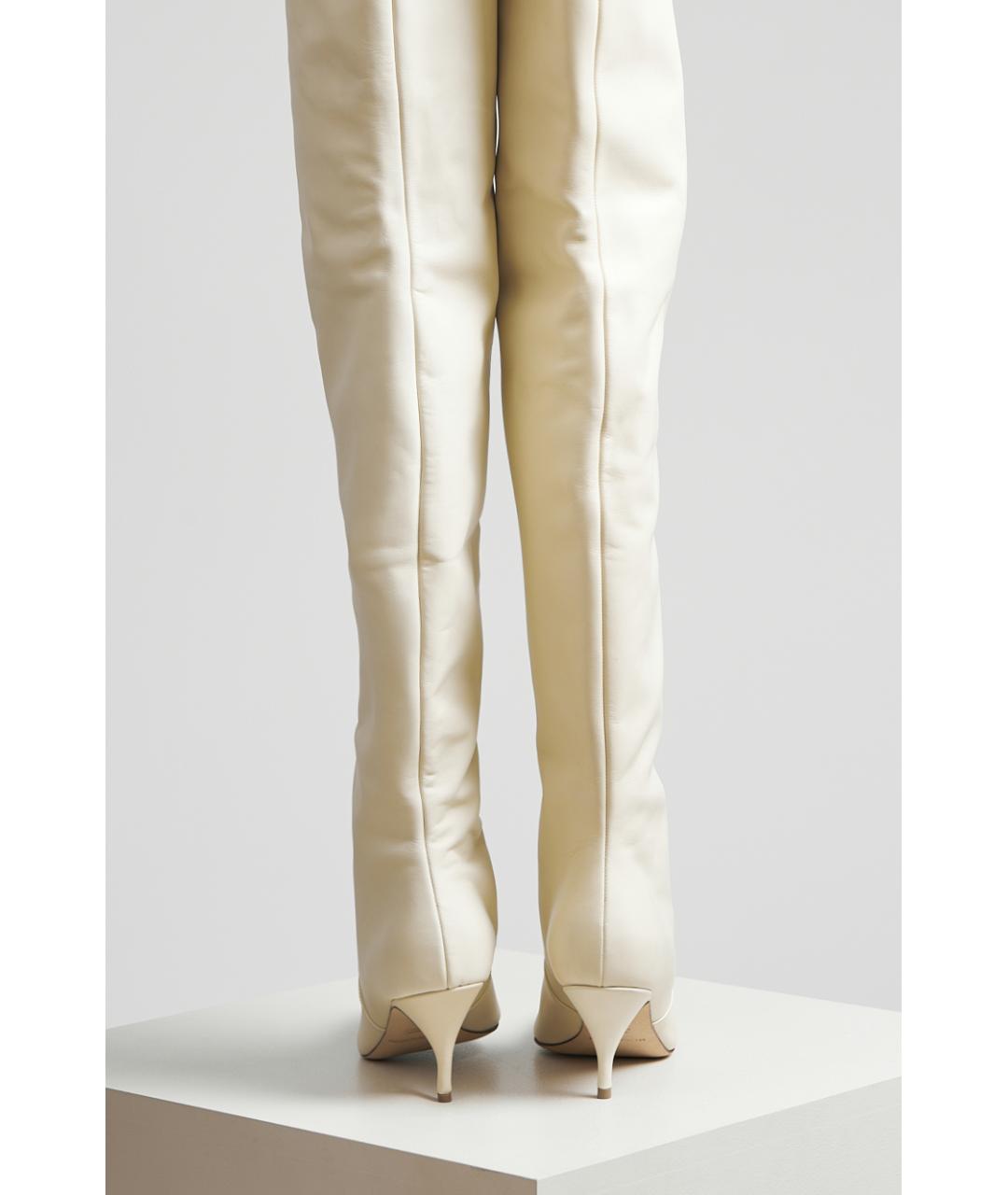 MAGDA BUTRYM Бежевые кожаные сапоги, фото 4