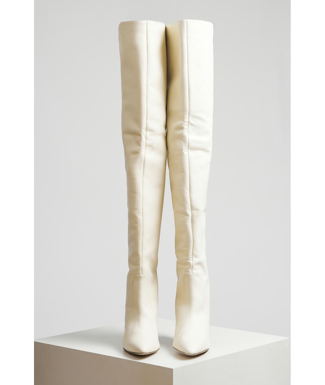 MAGDA BUTRYM Бежевые кожаные сапоги, фото 2