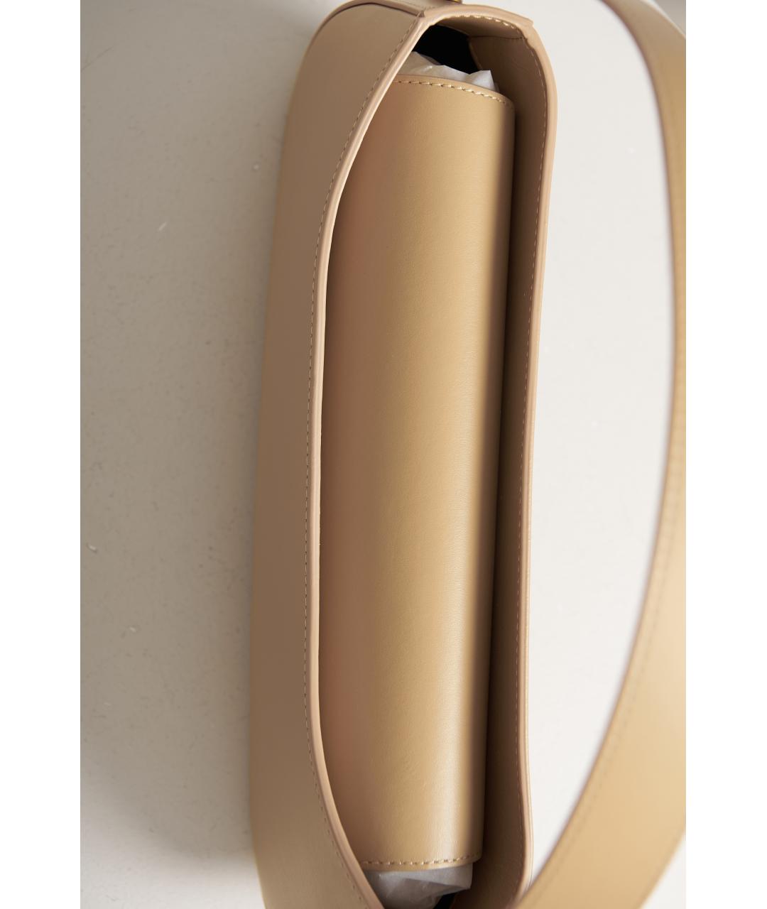 NEOUS Бежевая кожаная сумка с короткими ручками, фото 5