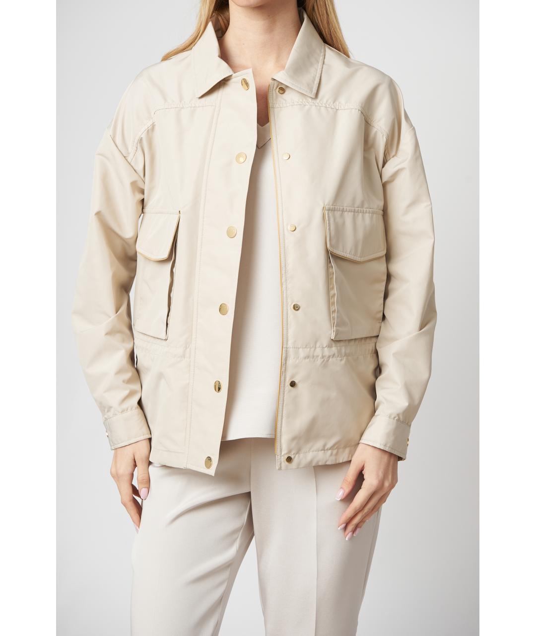 KITON Бежевая полиэстеровая куртка, фото 3