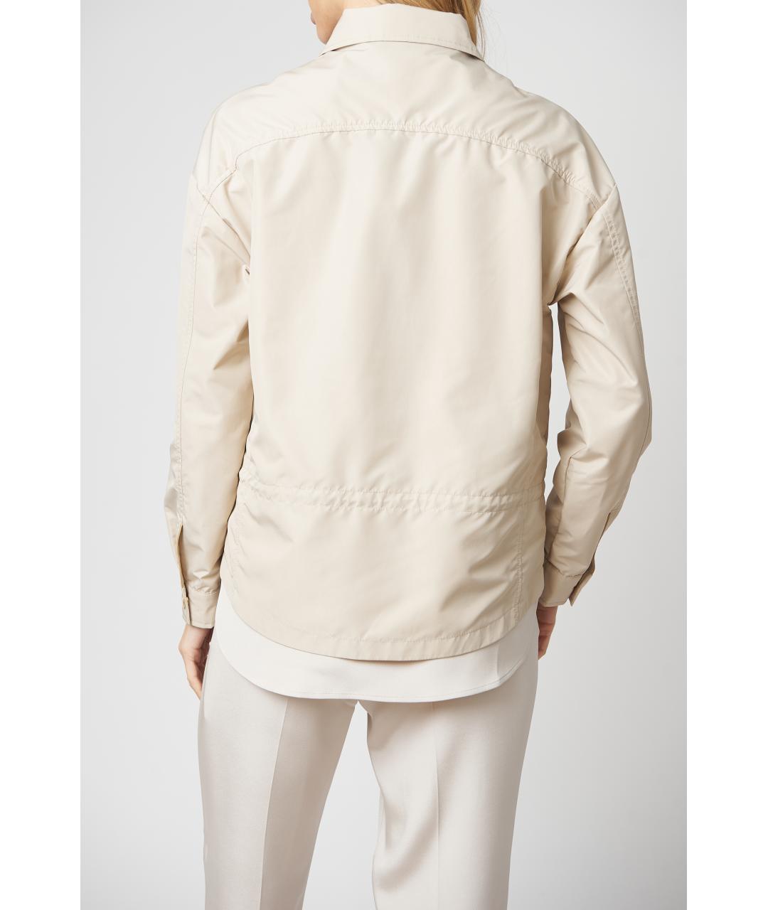 KITON Бежевая полиэстеровая куртка, фото 5