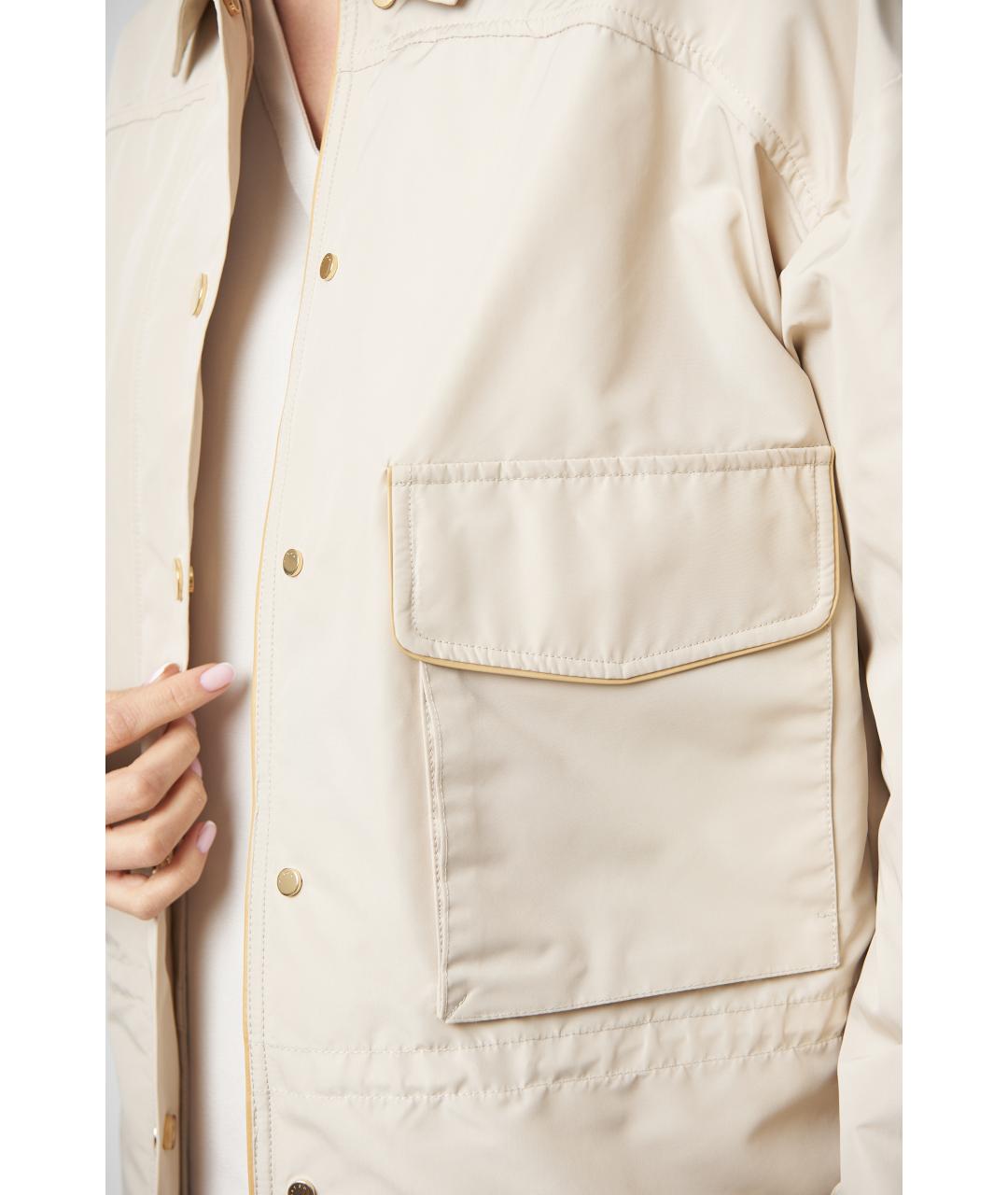 KITON Бежевая полиэстеровая куртка, фото 4