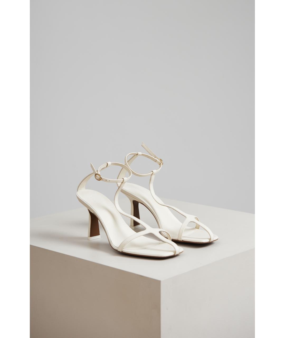 NEOUS Белые кожаные босоножки, фото 2