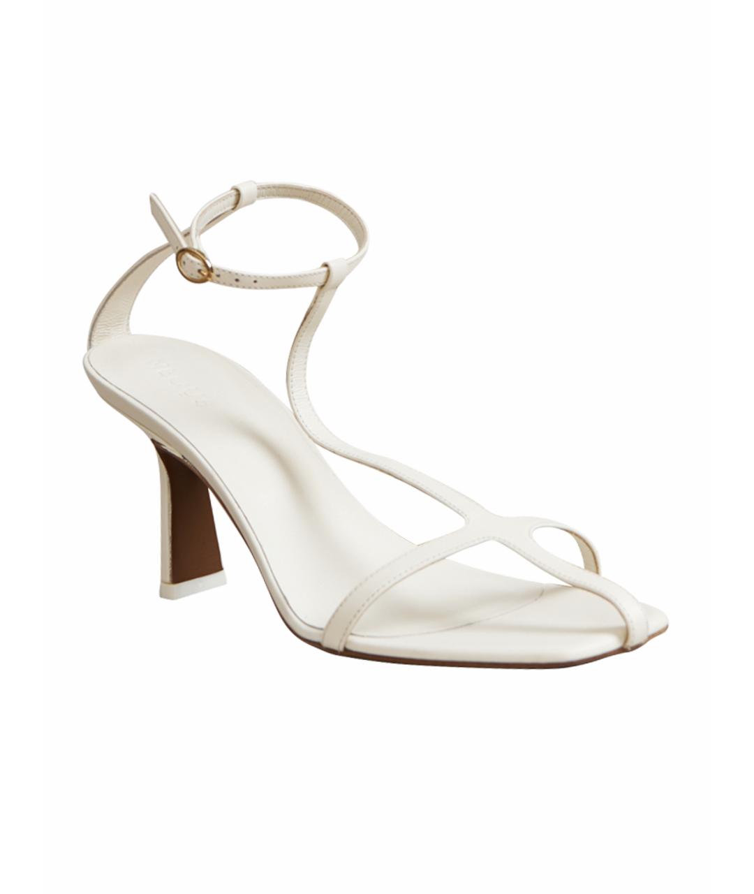 NEOUS Белые кожаные босоножки, фото 1