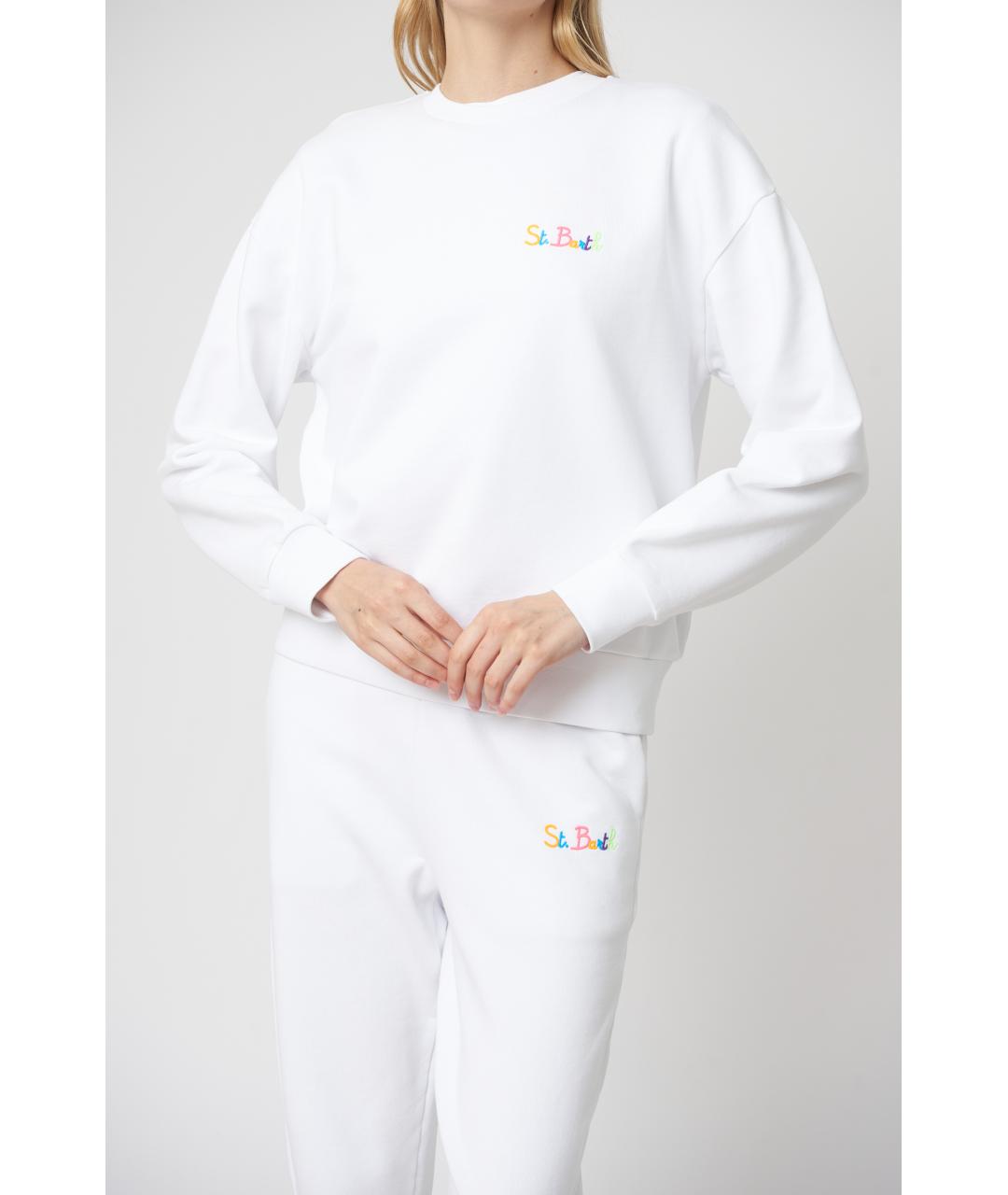 MC2 SAINT BARTH Белый хлопковый джемпер / свитер, фото 3