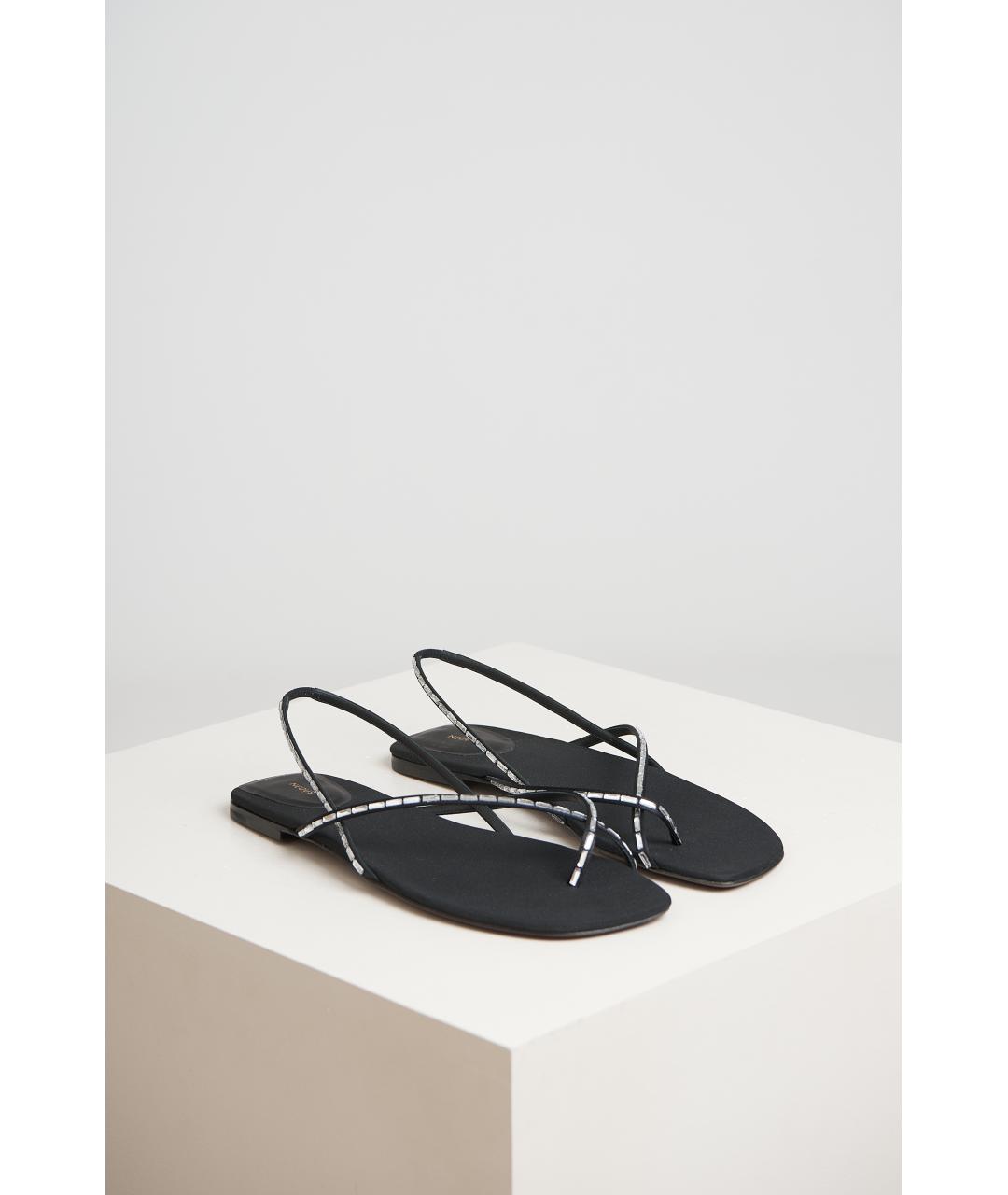 NEOUS Черные кожаные босоножки, фото 5