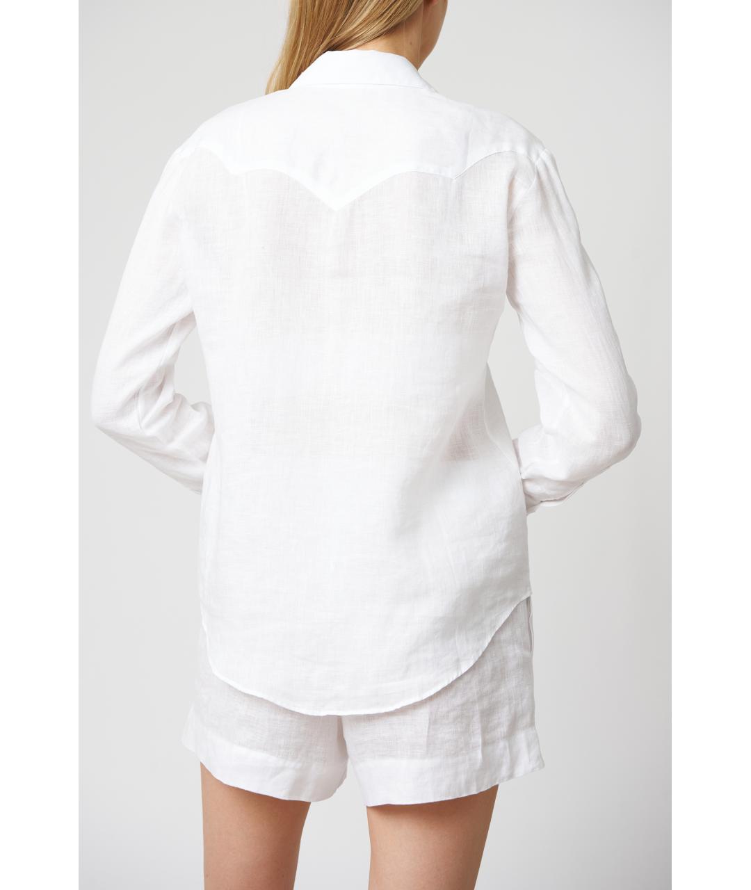 MC2 SAINT BARTH Белая льняная блузы, фото 6