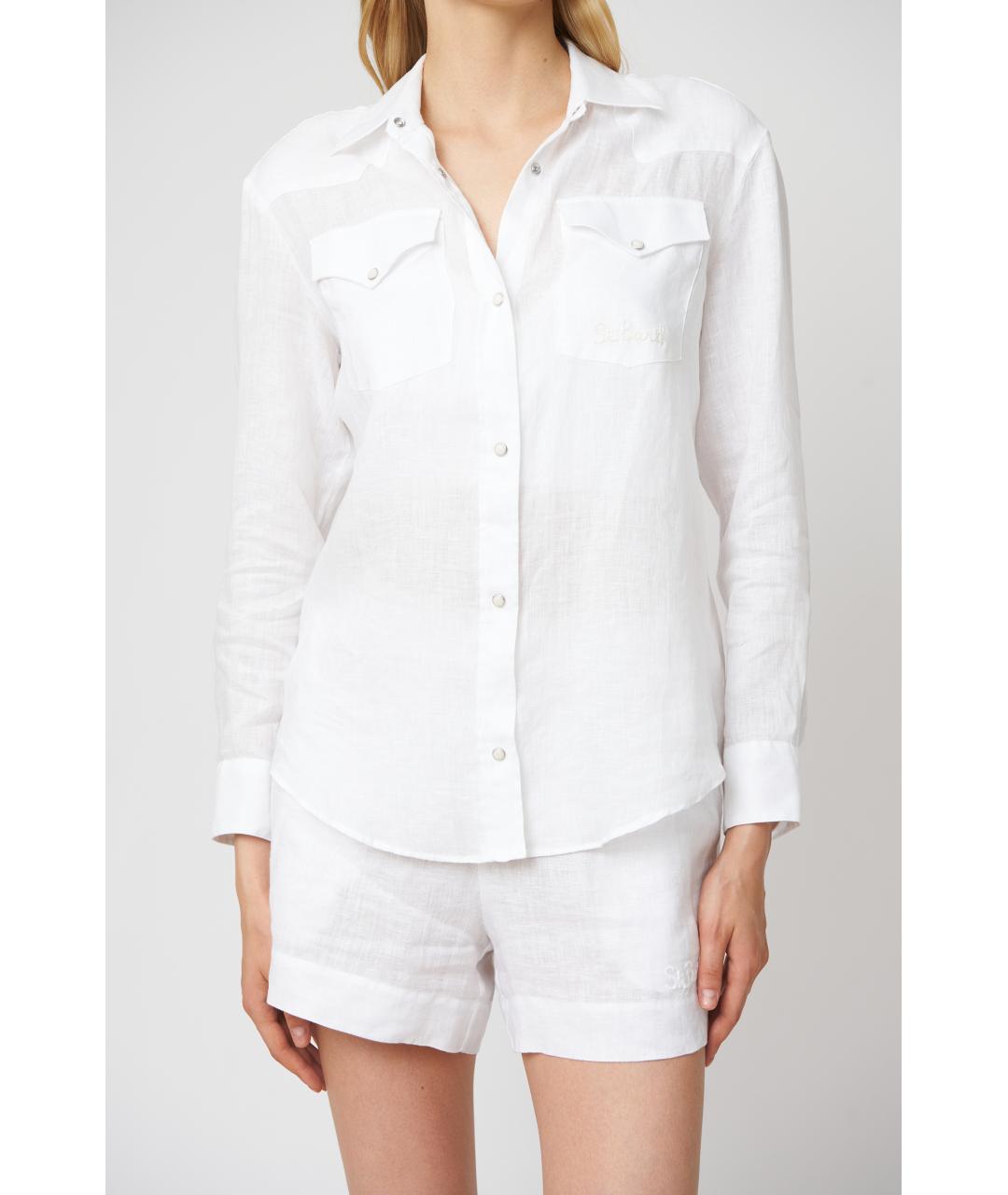 MC2 SAINT BARTH Белая льняная блузы, фото 2