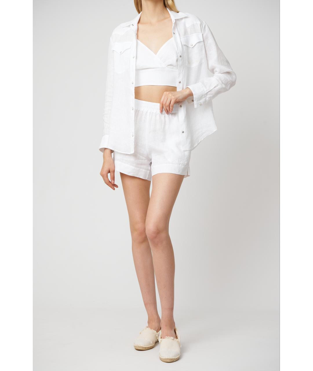 MC2 SAINT BARTH Белая льняная блузы, фото 3