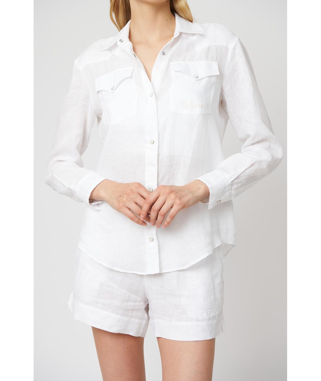 MC2 SAINT BARTH Белая льняная блузы, фото 4