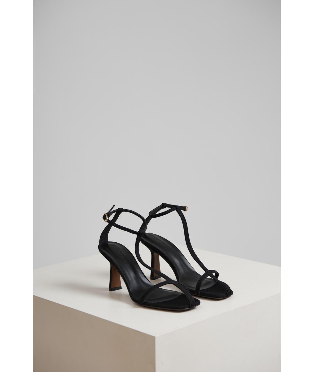 NEOUS Черные кожаные босоножки, фото 2