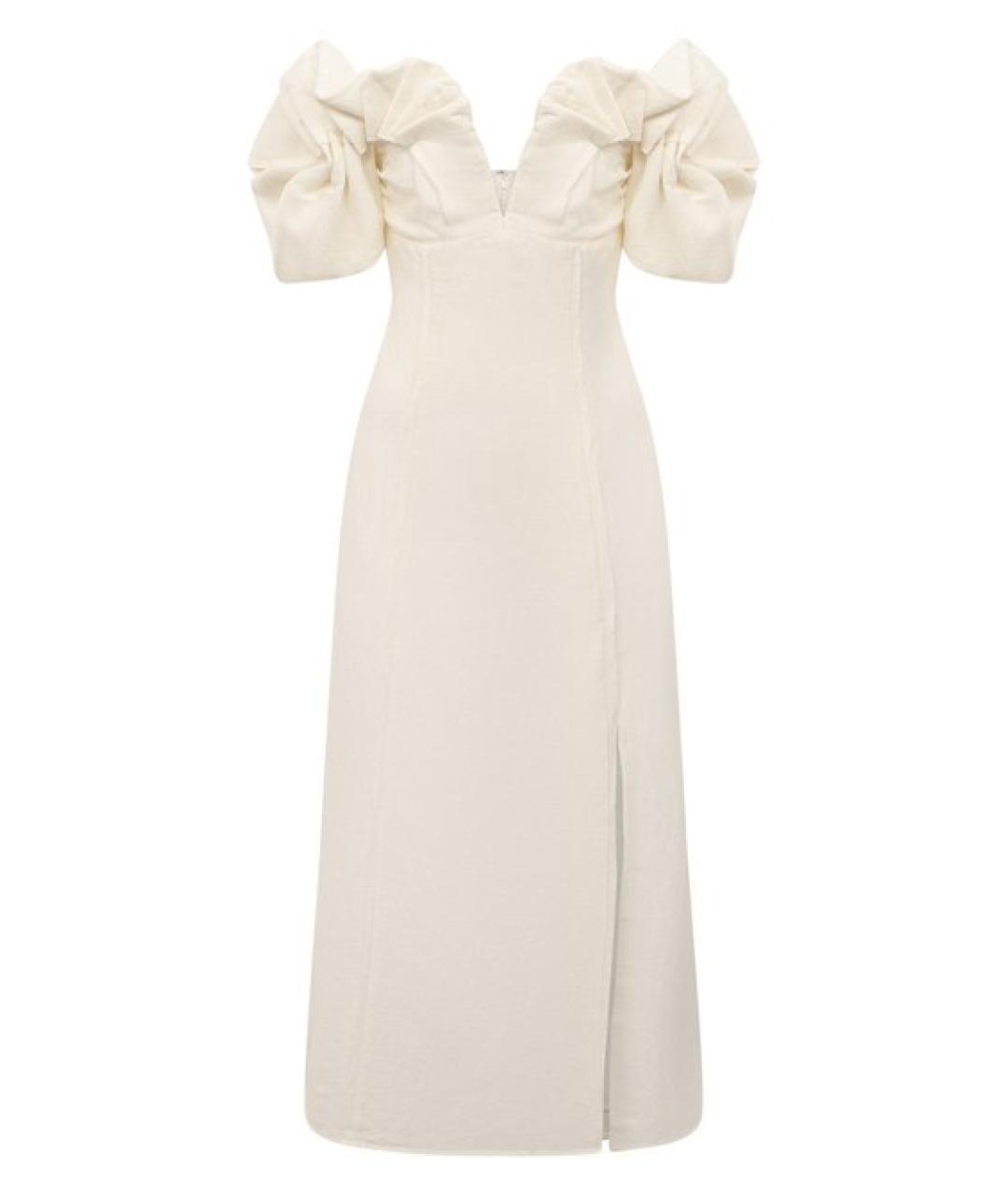 CULT GAIA Белое льняное коктейльное платье, фото 1