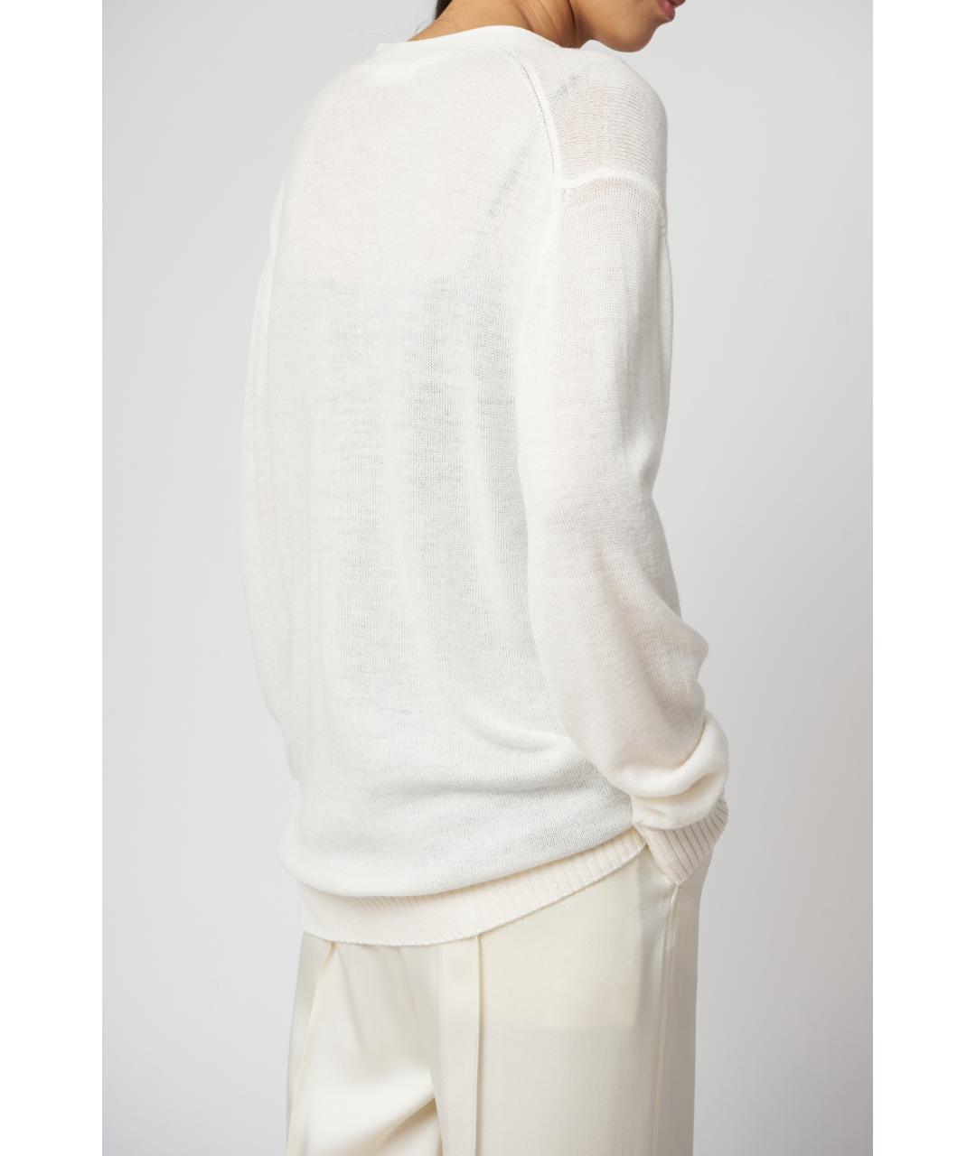 JIL SANDER Белый шерстяной кардиган, фото 4