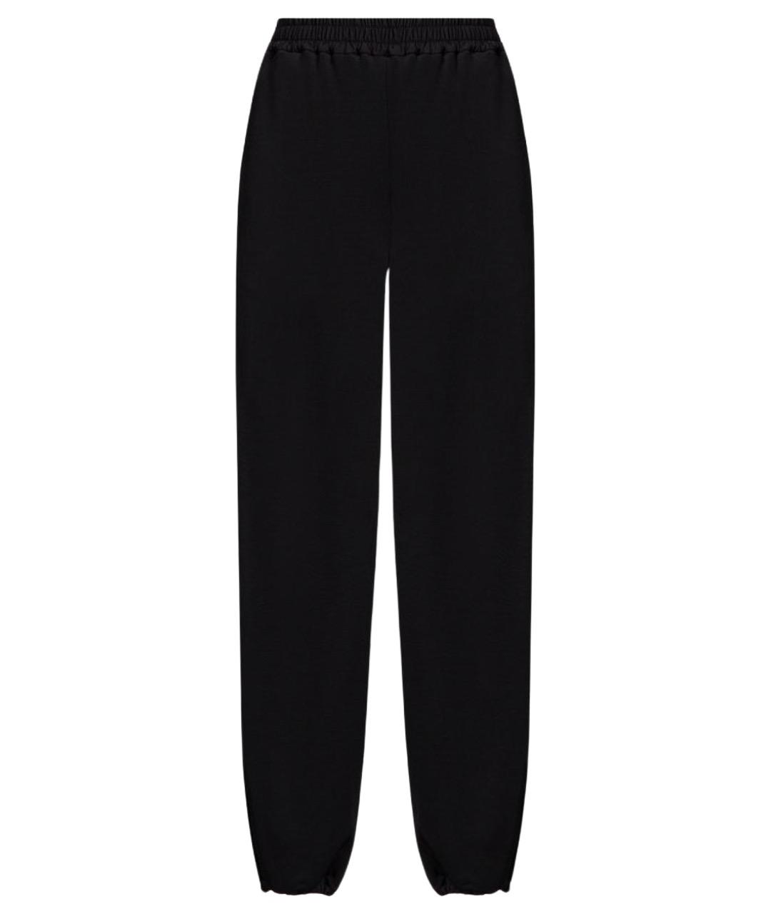 JIL SANDER Черные вискозные прямые брюки, фото 1