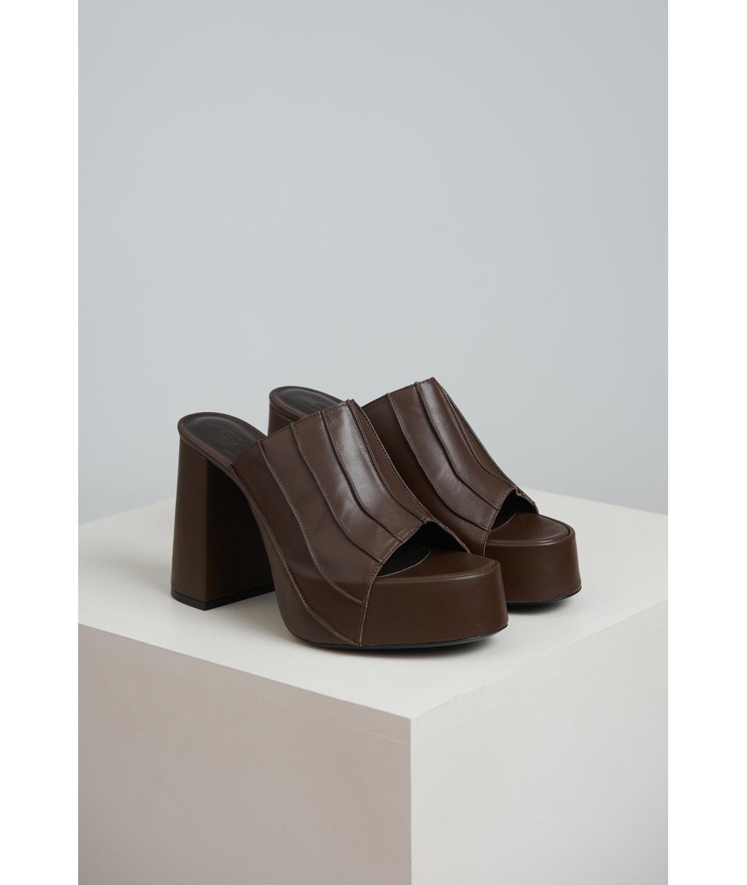 BY FAR Коричневые кожаные туфли, фото 6