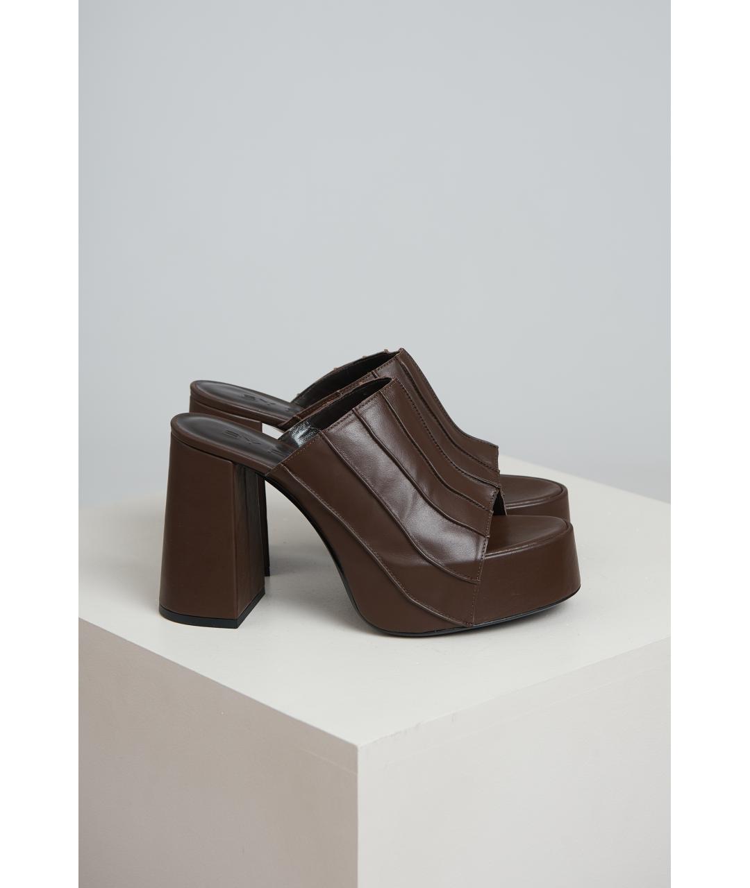 BY FAR Коричневые кожаные туфли, фото 2