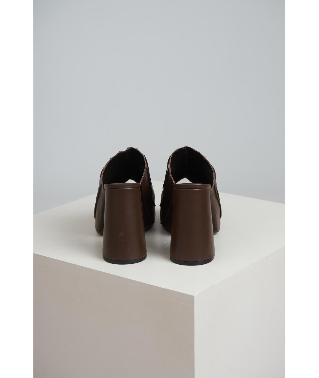 BY FAR Коричневые кожаные туфли, фото 3