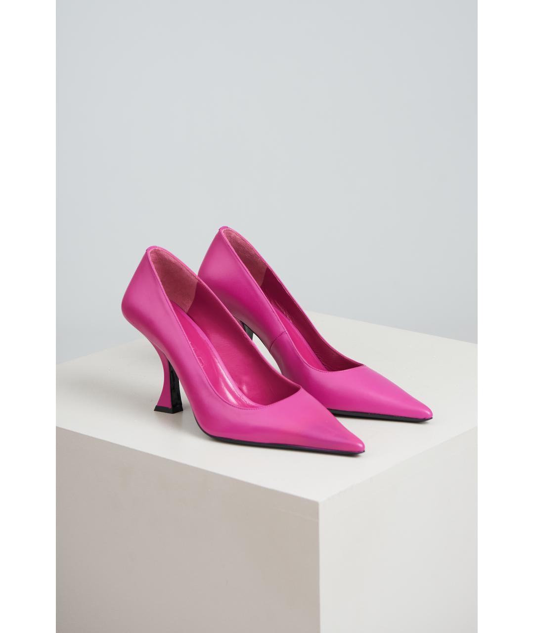 BY FAR Фуксия кожаные туфли, фото 7