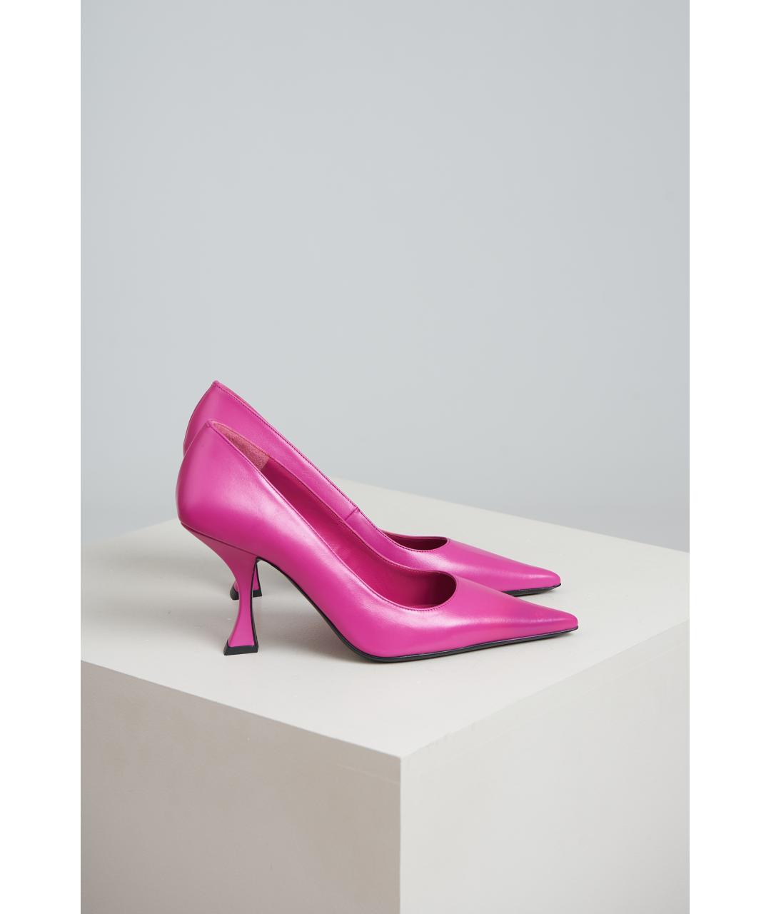 BY FAR Фуксия кожаные туфли, фото 2