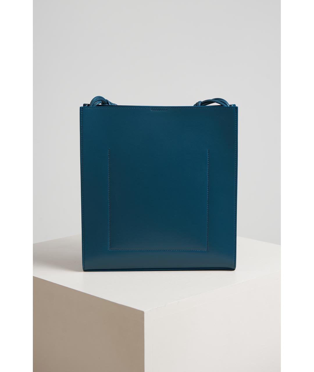 JIL SANDER Темно-синяя кожаная сумка через плечо, фото 2