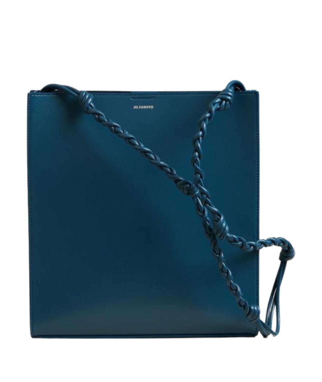 JIL SANDER Темно-синяя кожаная сумка через плечо, фото 1