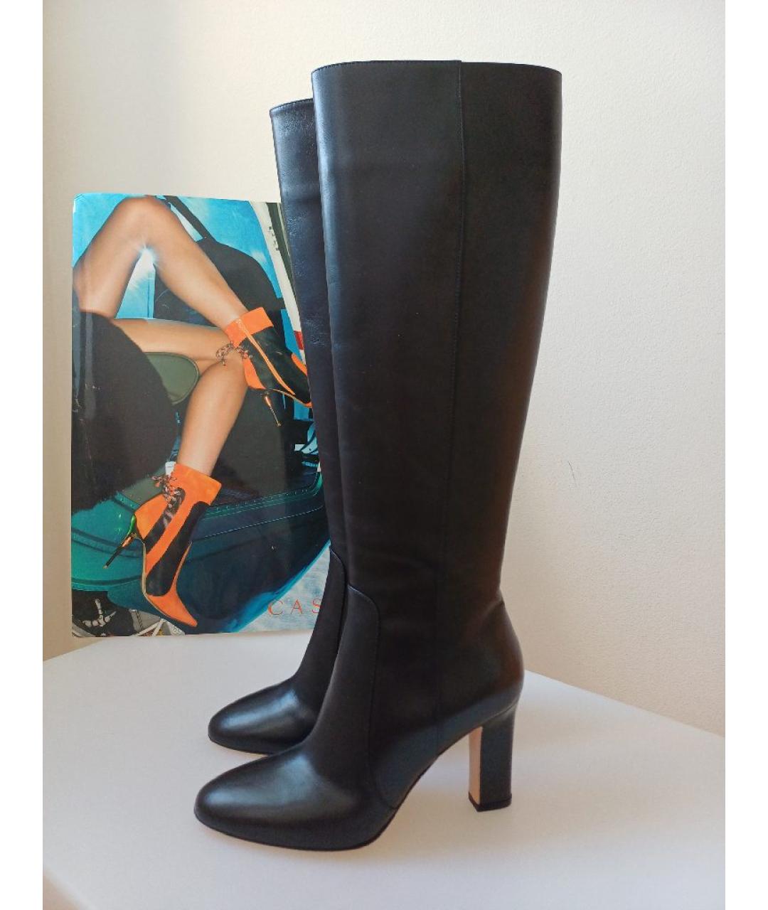 GIANVITO ROSSI Черные кожаные сапоги, фото 2