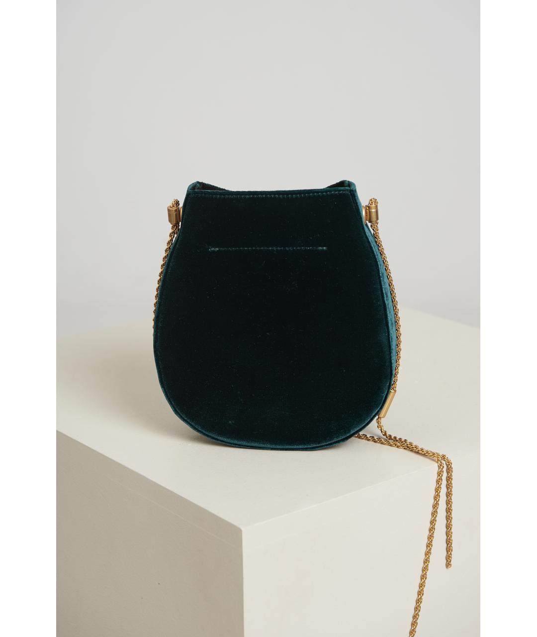 NEOUS Зеленая бархатная сумка через плечо, фото 6