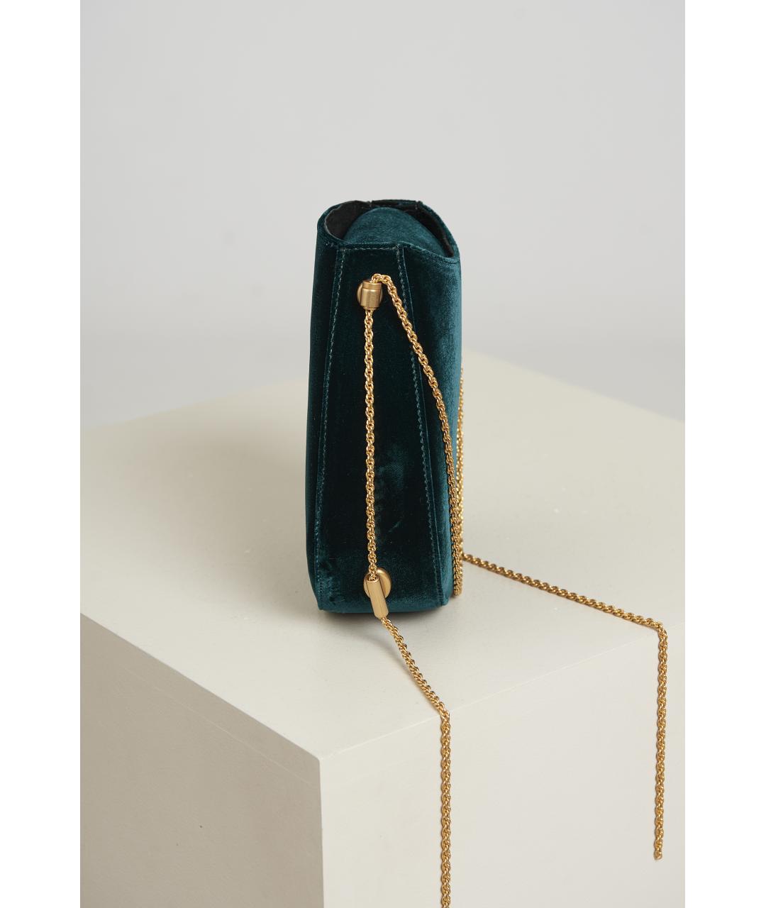 NEOUS Зеленая бархатная сумка через плечо, фото 4