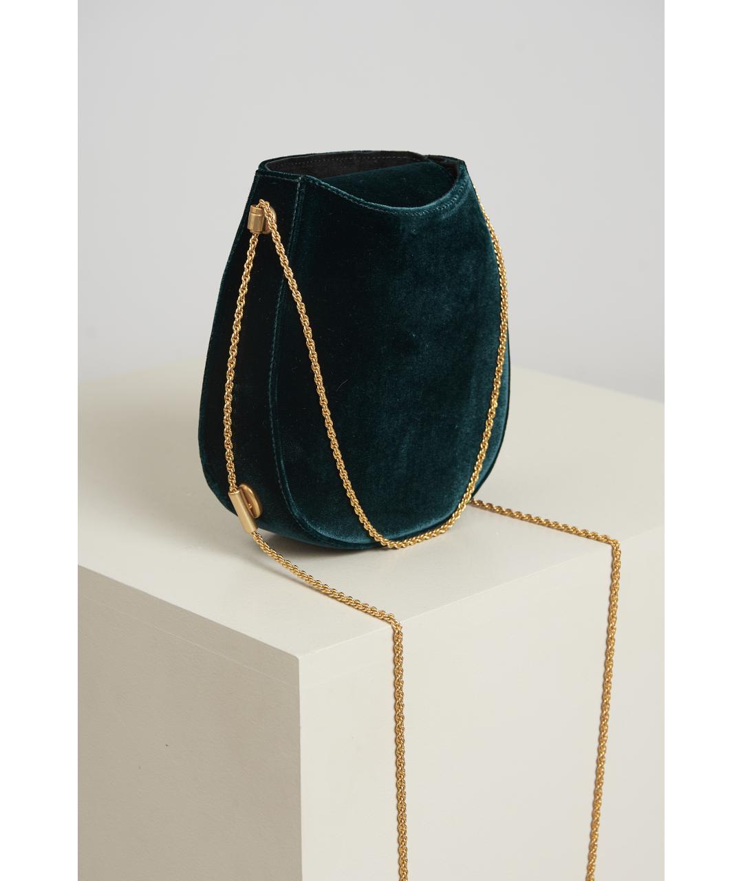 NEOUS Зеленая бархатная сумка через плечо, фото 3