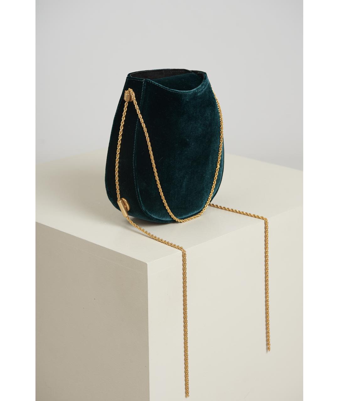 NEOUS Зеленая бархатная сумка через плечо, фото 2