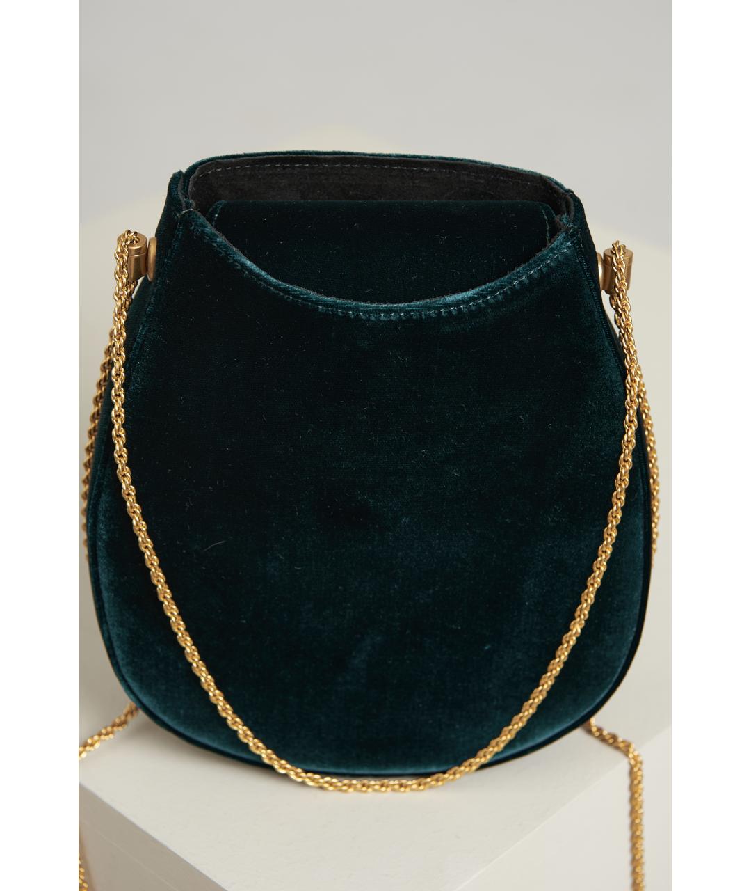 NEOUS Зеленая бархатная сумка через плечо, фото 5