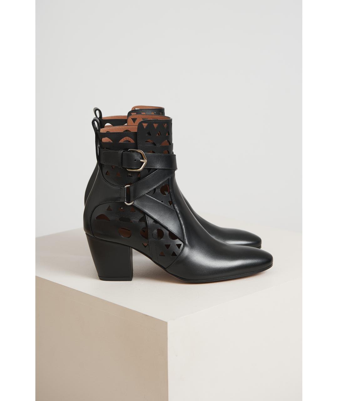 ALAIA Черные кожаные ботинки, фото 2