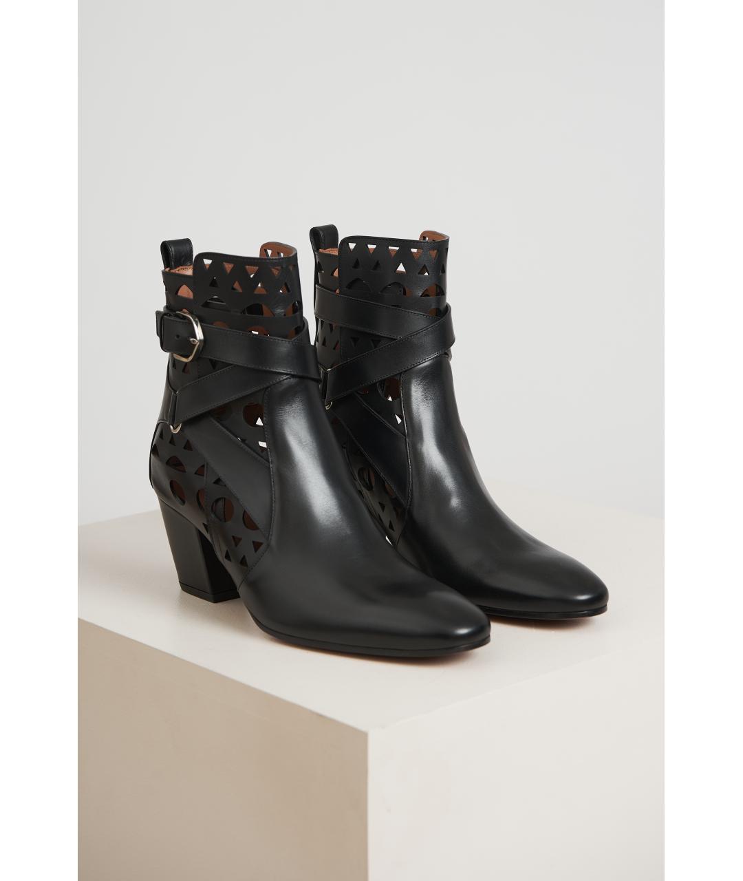 ALAIA Черные кожаные ботинки, фото 6