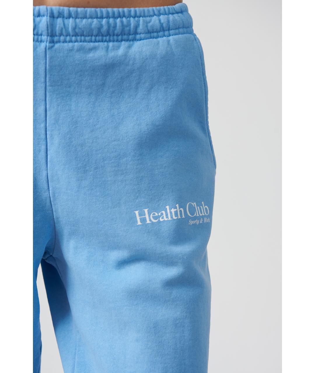 SPORTY AND RICH Голубые хлопковые прямые брюки, фото 2