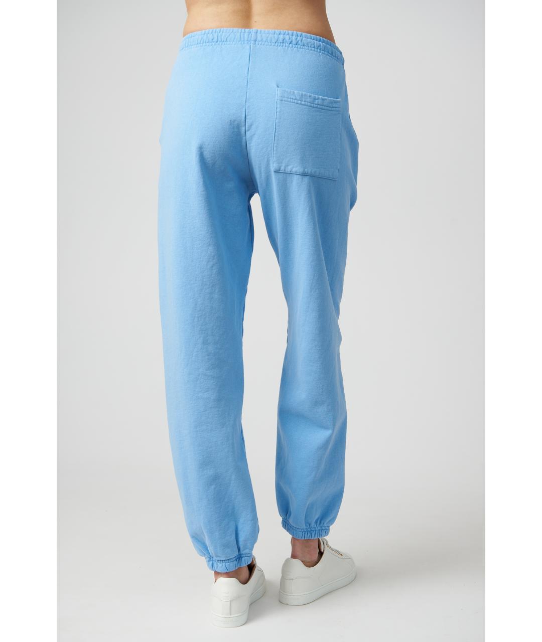 SPORTY AND RICH Голубые хлопковые прямые брюки, фото 3