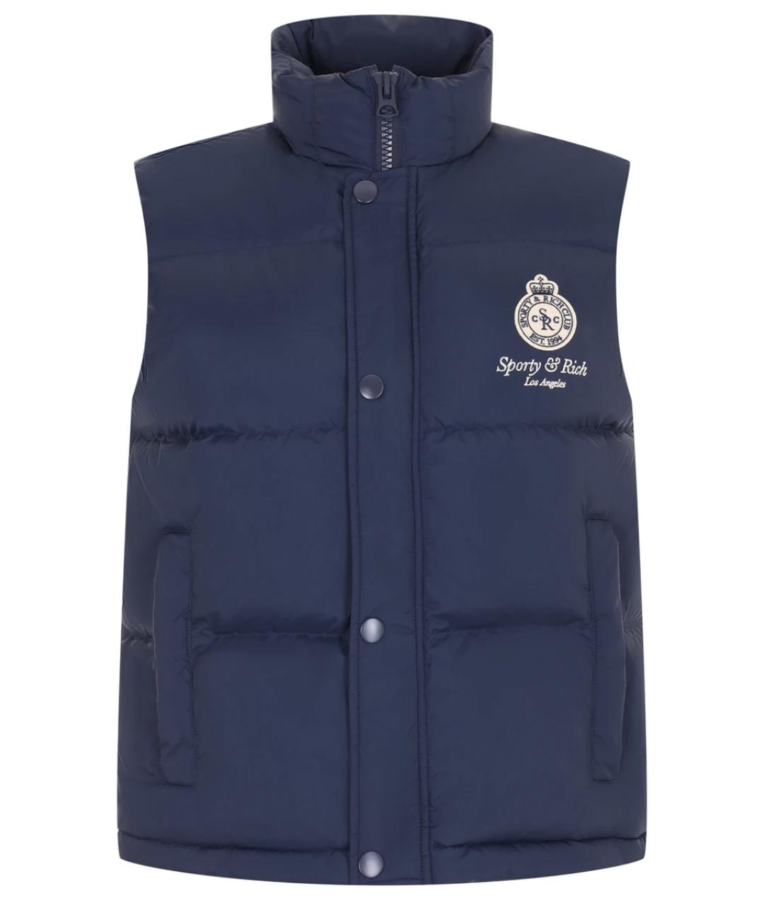 SPORTY AND RICH Темно-синий полиамидовый жилет, фото 1