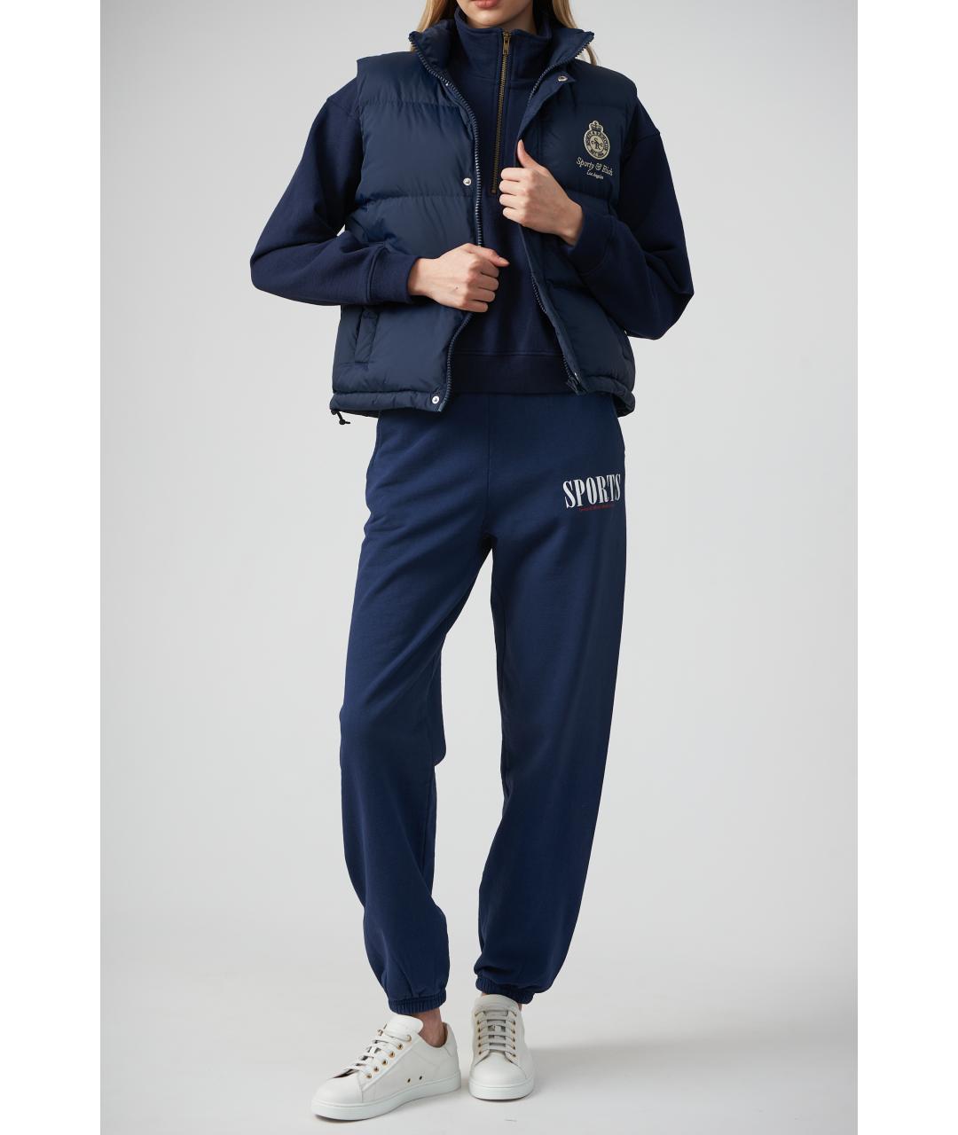 SPORTY AND RICH Темно-синий полиамидовый жилет, фото 3