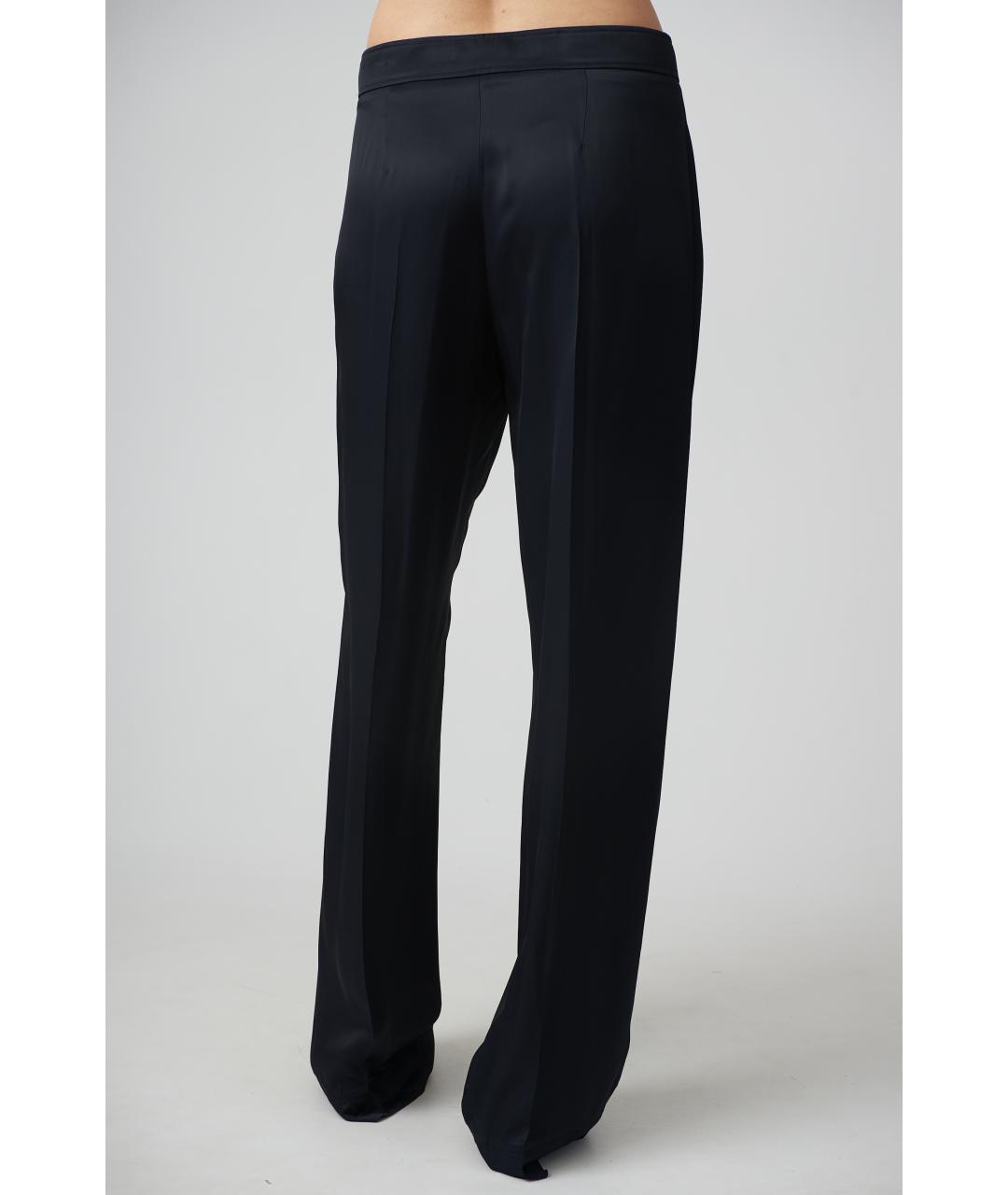 JIL SANDER Черные вискозные прямые брюки, фото 5