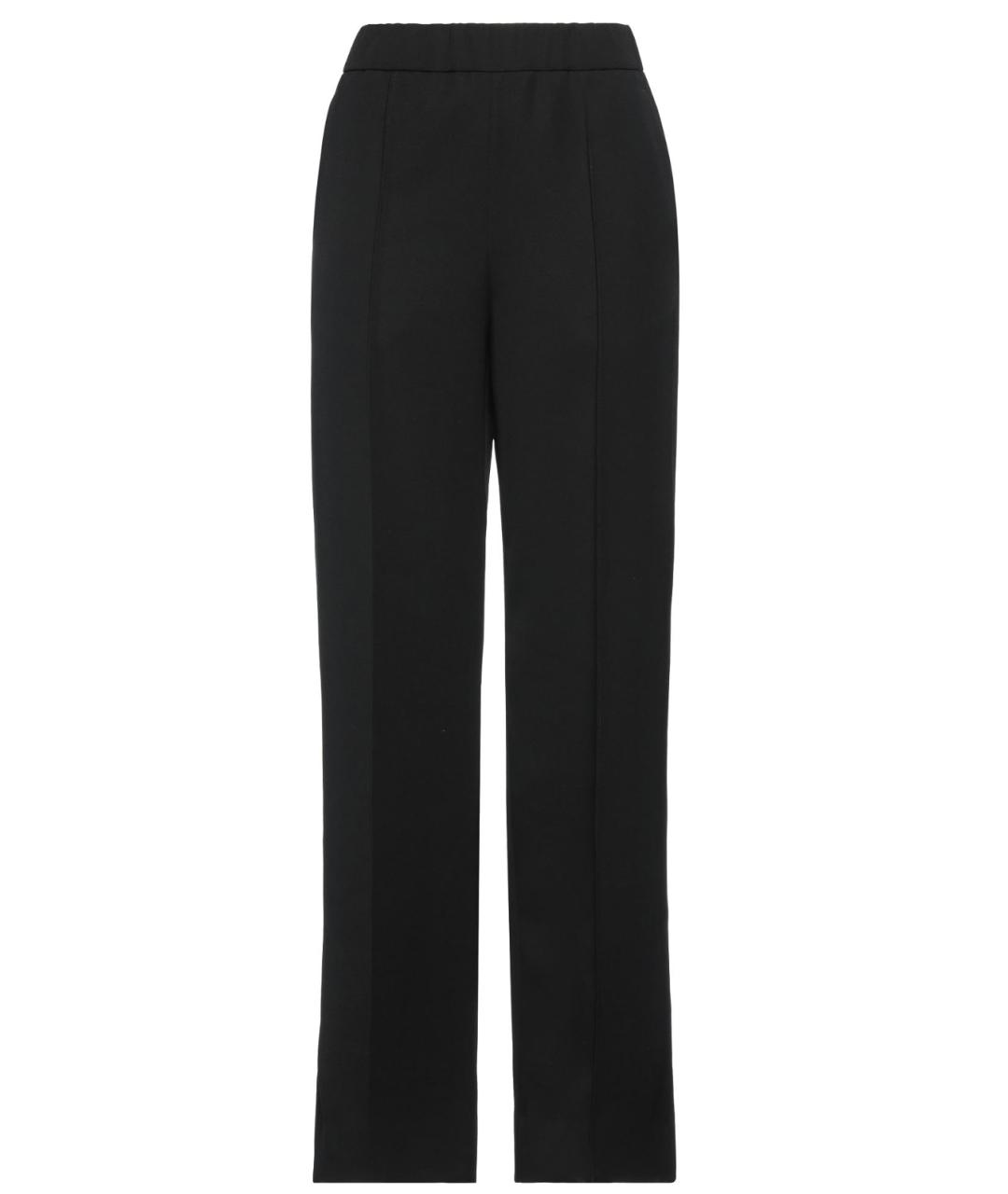 JIL SANDER Черные вискозные прямые брюки, фото 1