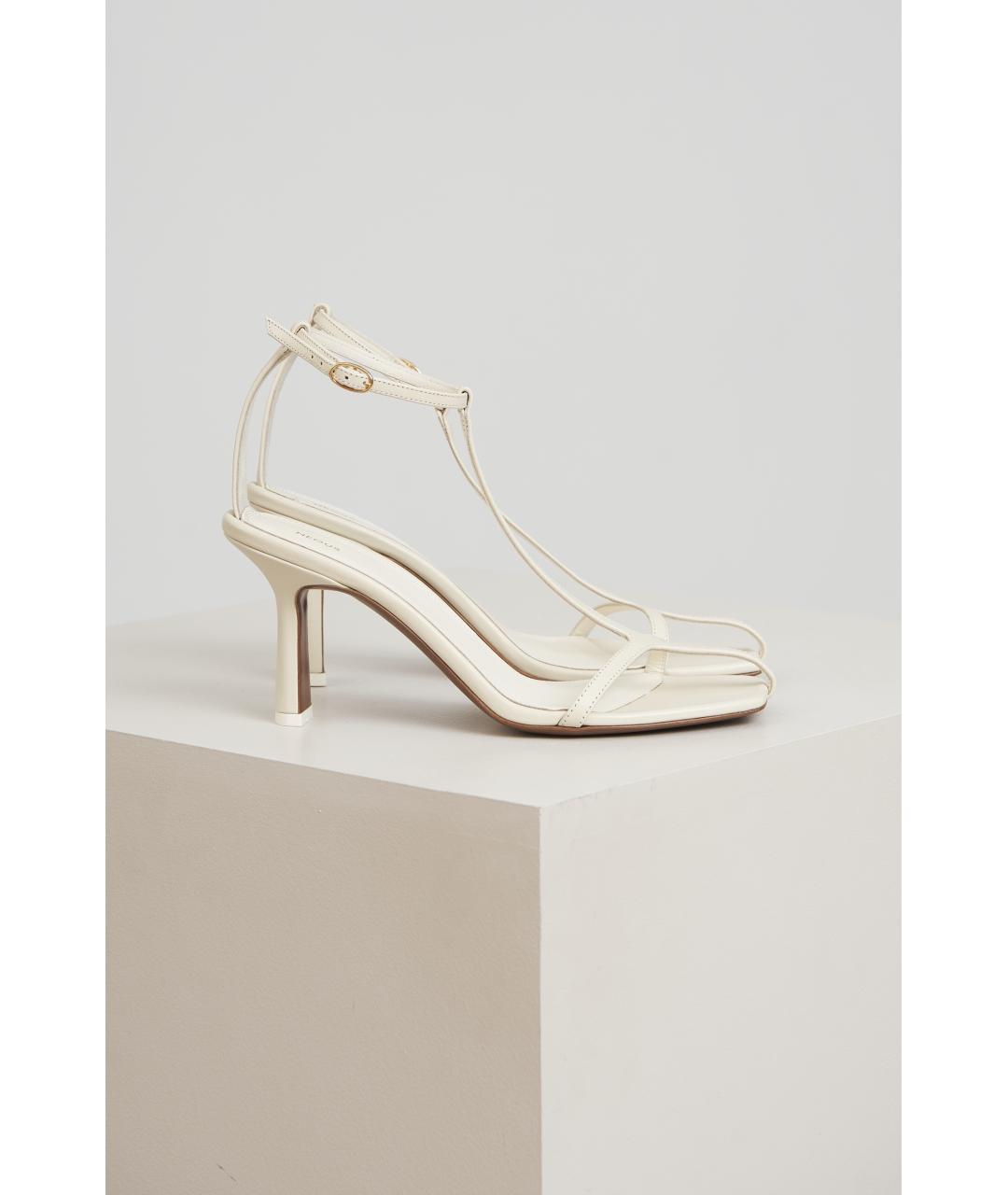 NEOUS Белые кожаные босоножки, фото 2