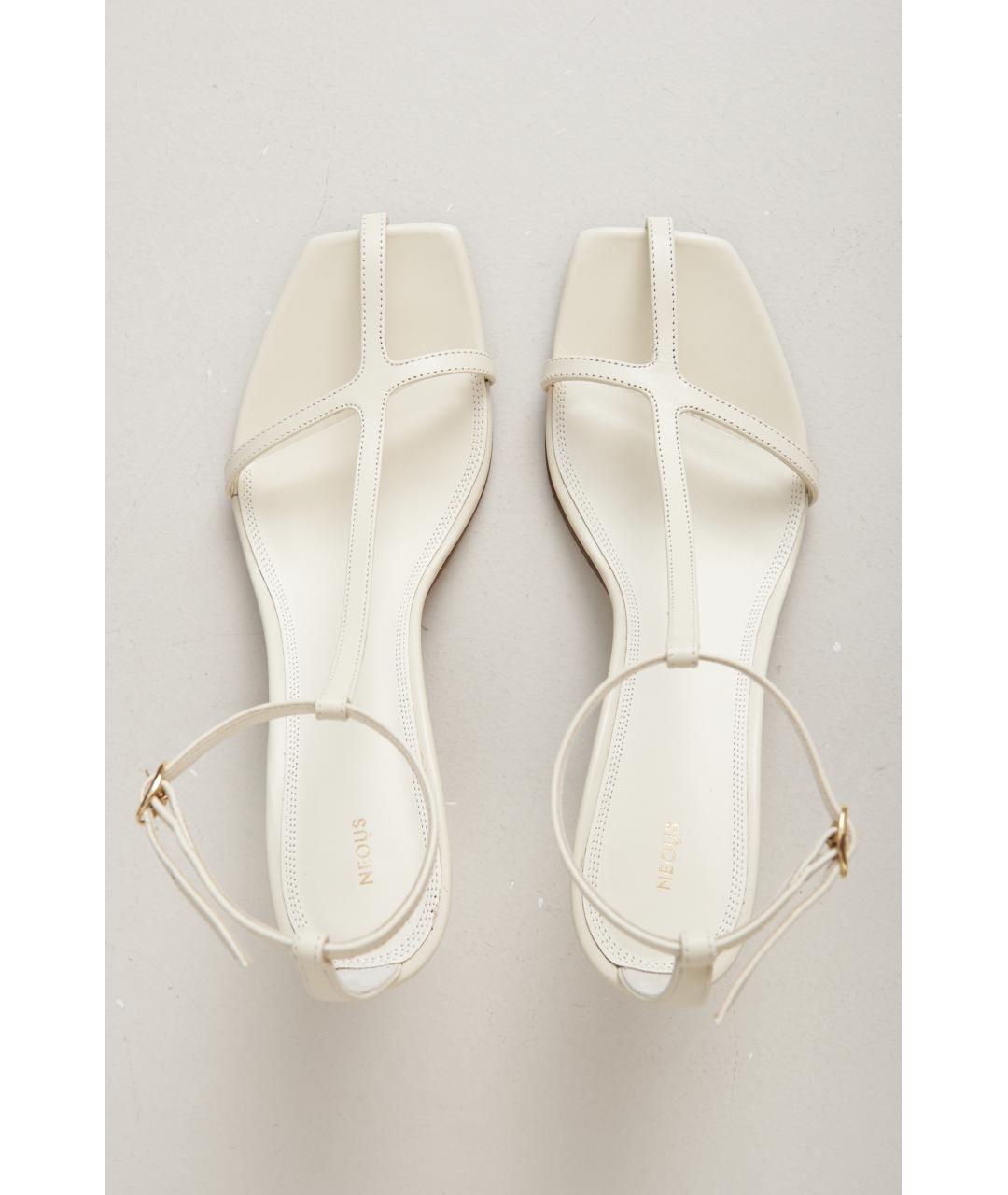NEOUS Белые кожаные босоножки, фото 5