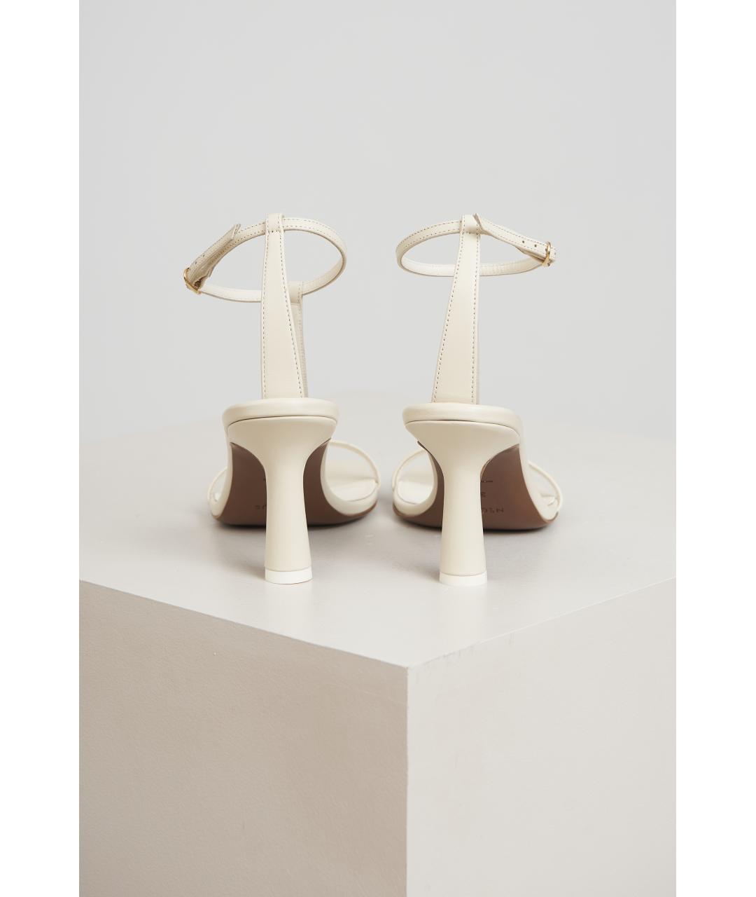 NEOUS Белые кожаные босоножки, фото 3