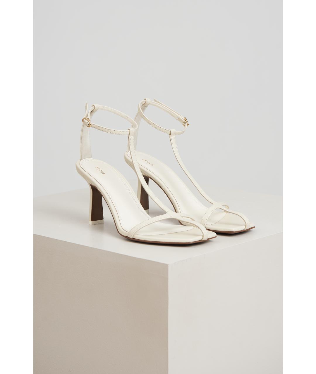 NEOUS Белые кожаные босоножки, фото 6
