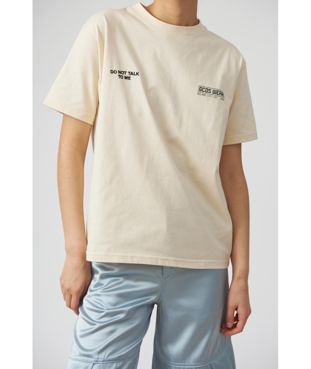 GCDS Белая хлопковая футболка, фото 4