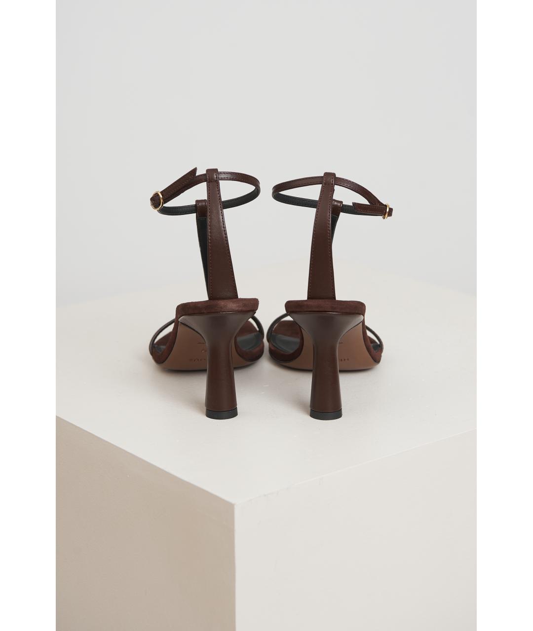 NEOUS Коричневые кожаные босоножки, фото 3